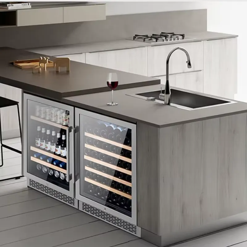 Wine Beer Fridge Dual Zone - Réfrigérateur à vin 48 bouteilles avec