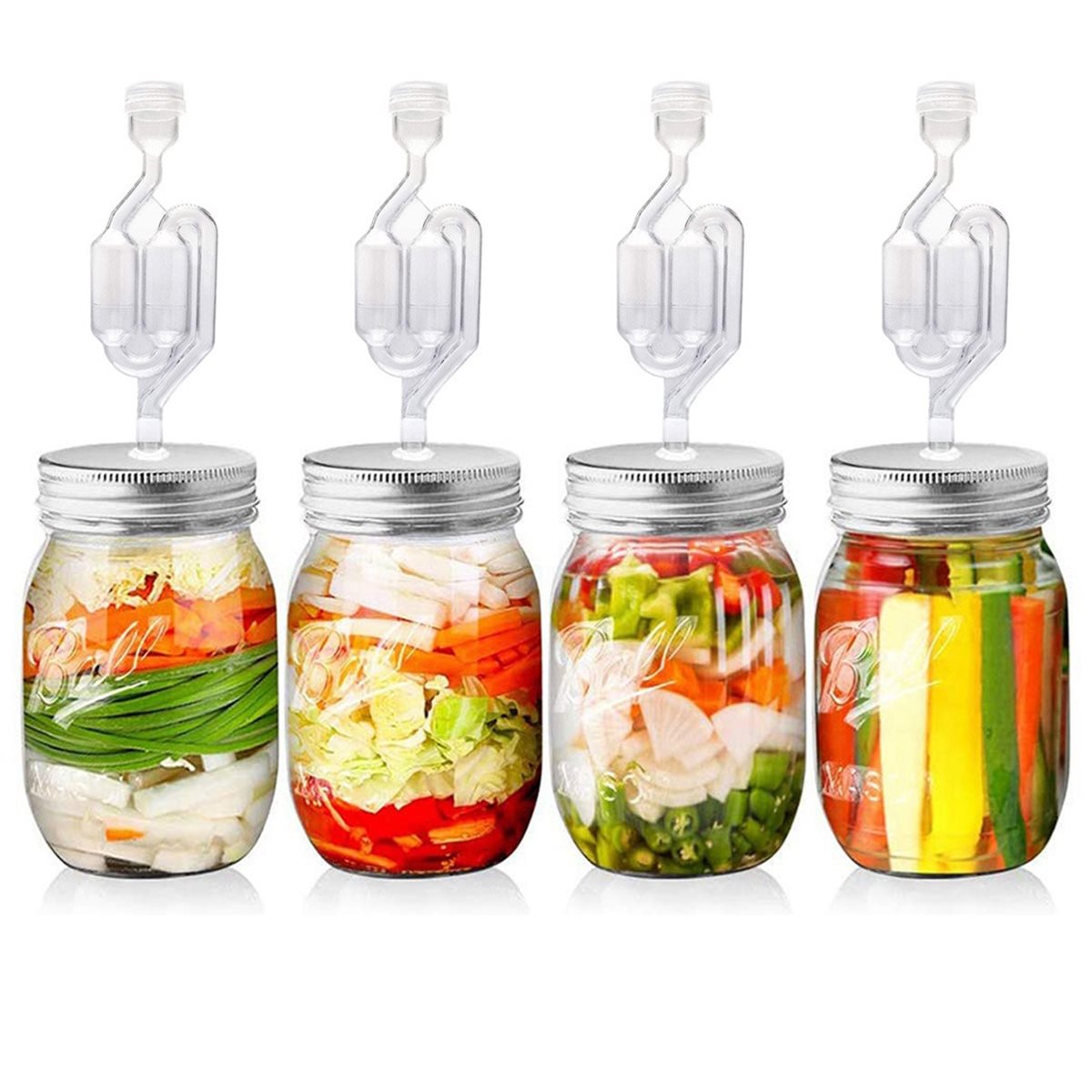Wine Beer And Cider - Lot de 4 couvercles de fermentation