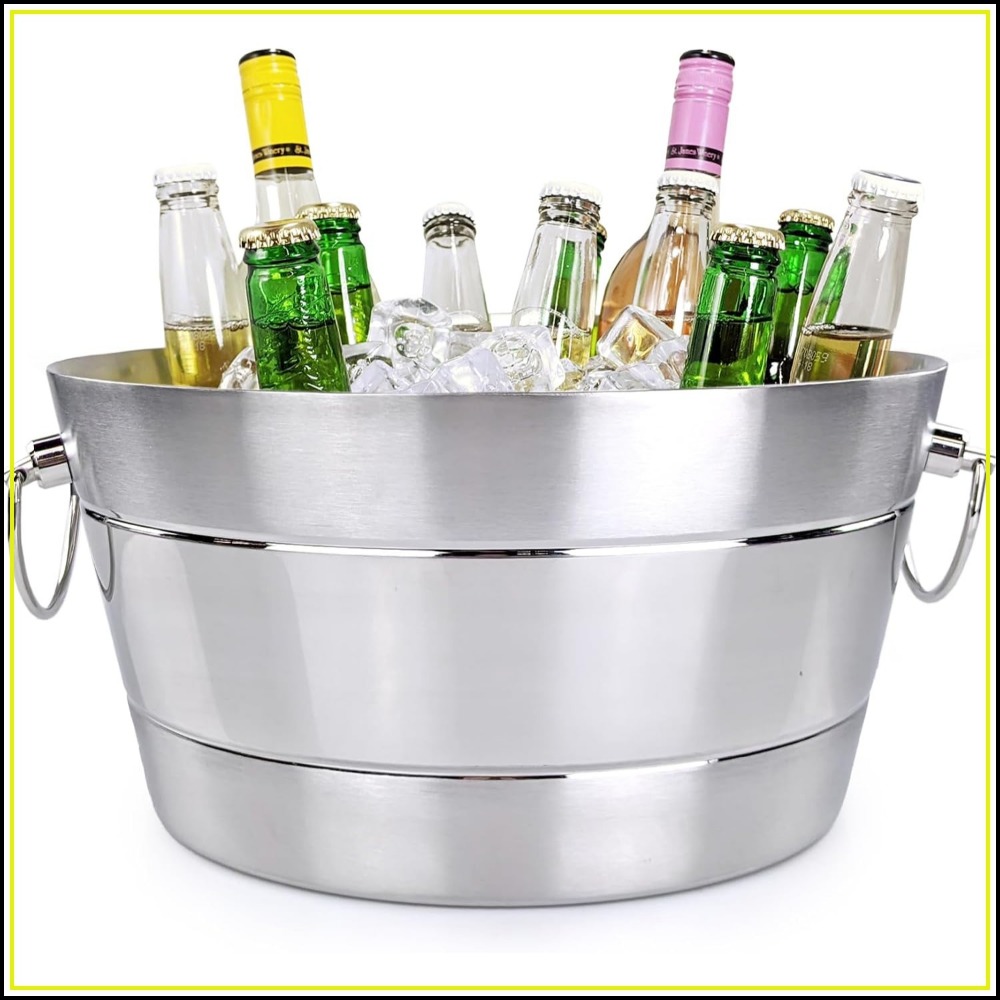 Wine Beer Images - Seau à glace en acier inoxydable