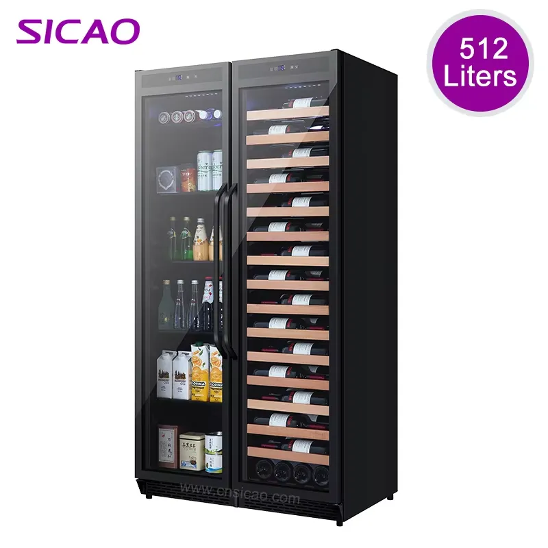 Wine Beer Fridge Dual Zone - Réfrigérateur à boissons encastrable, double porte,