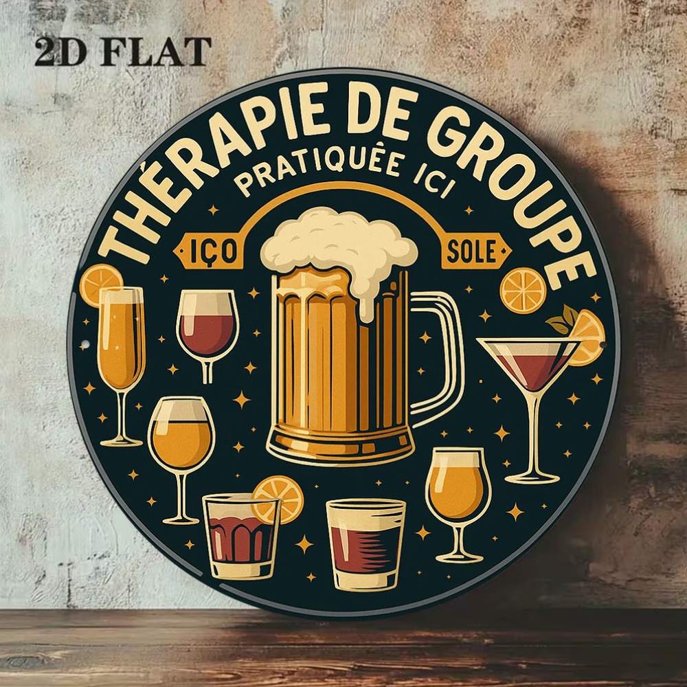 Plaque murale en métal vintage - Beer And Wine Quote avis et prix