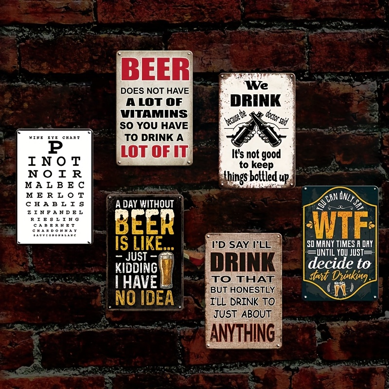 1 plaque murale décorative vin - Beer And Wine Quote avis et prix