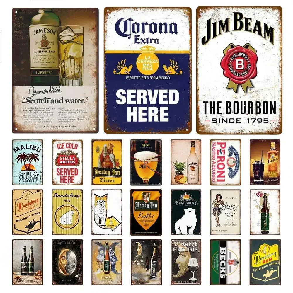 Plaque décorative vintage en m - Wine Beer Brand avis et prix