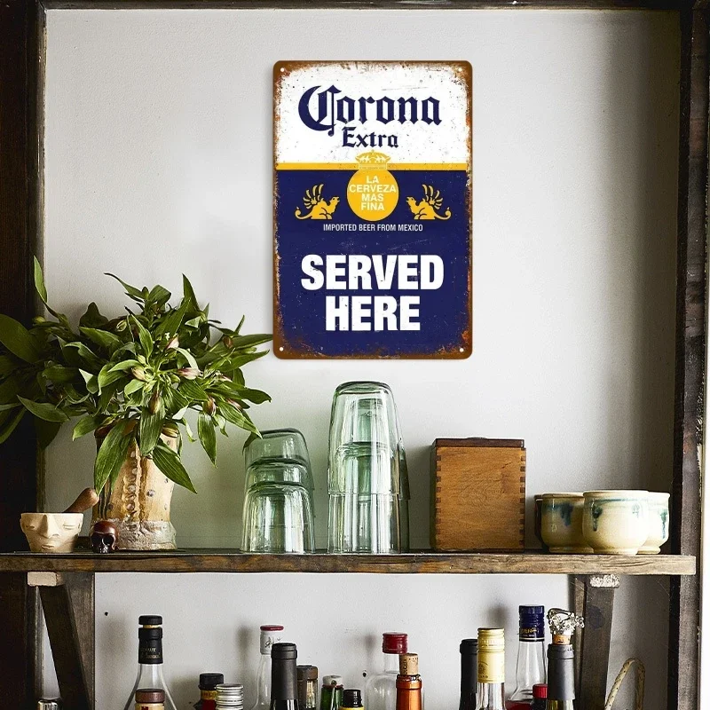 Plaque décorative vintage en m - Wine Beer Brand avis et prix
