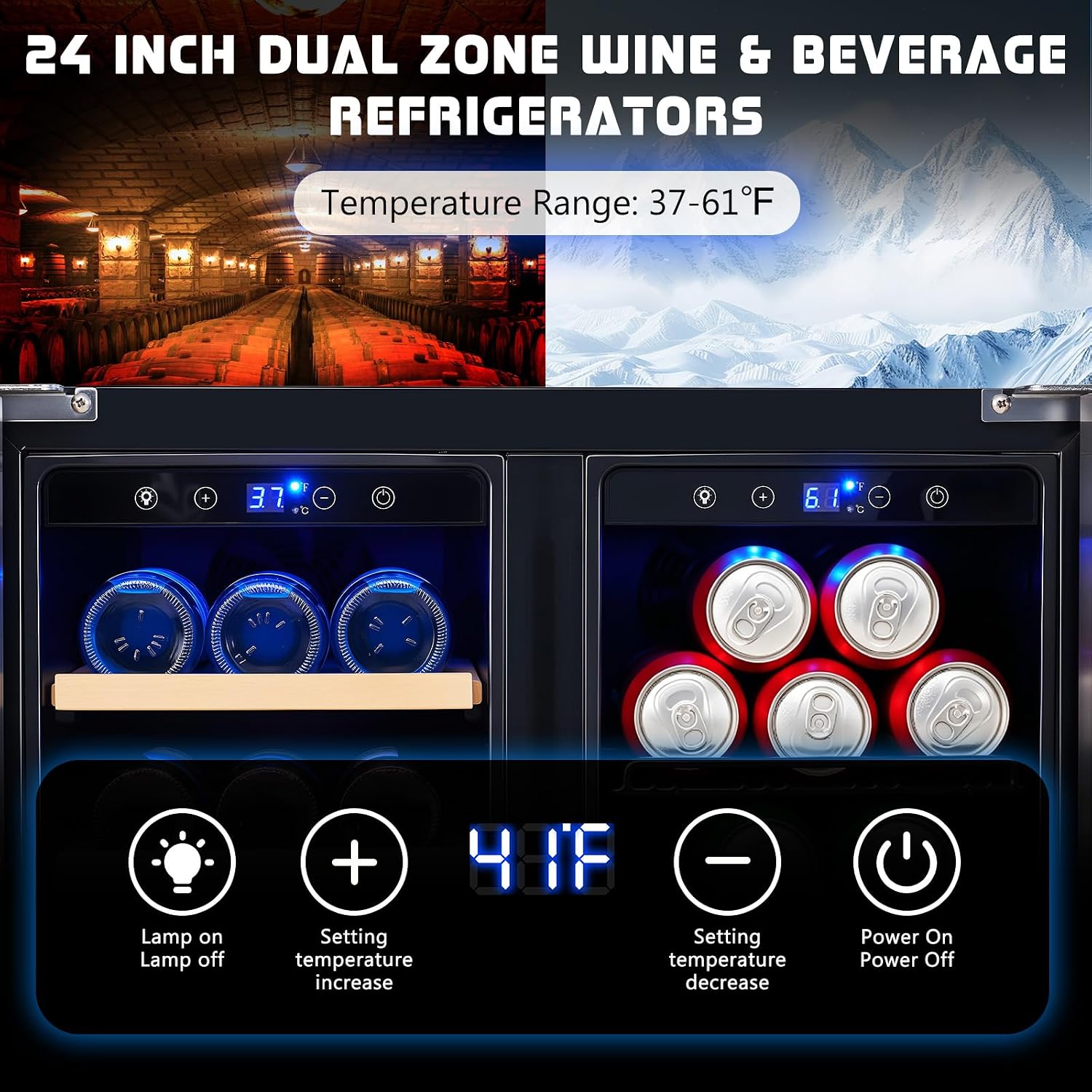 Réfrigérateur à boissons, réfr - Wine Beer Fridge Dual Zone avis et prix