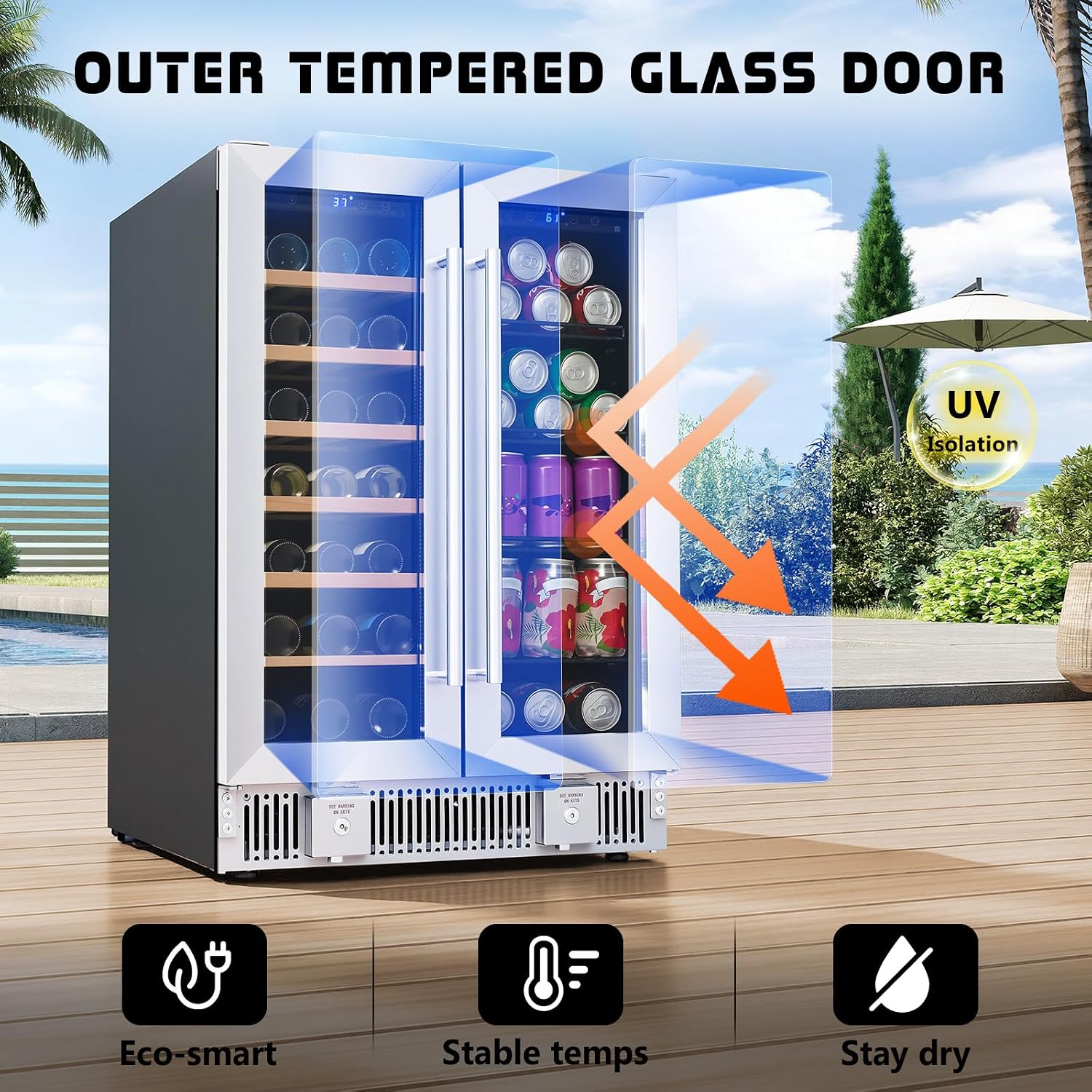 Réfrigérateur à boissons, réfr - Wine Beer Fridge Dual Zone avis et prix
