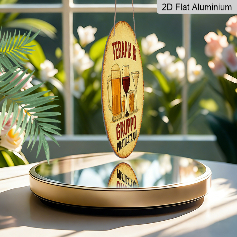 Panneau rond en aluminium plat - Beer And Wine Quote avis et prix