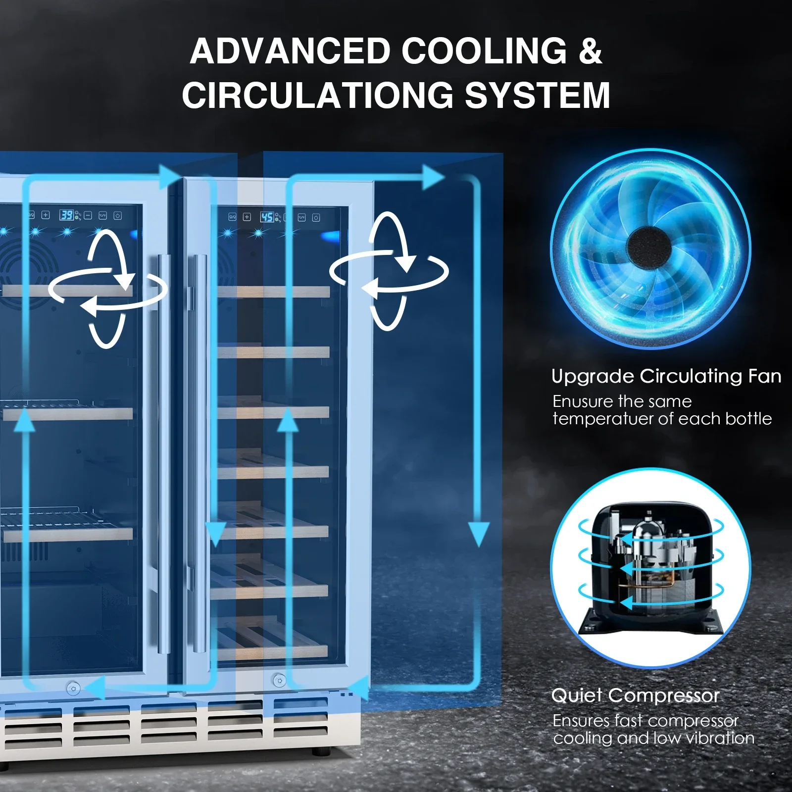 Réfrigérateur à vin et à boiss - Wine Beer Fridge Dual Zone avis et prix