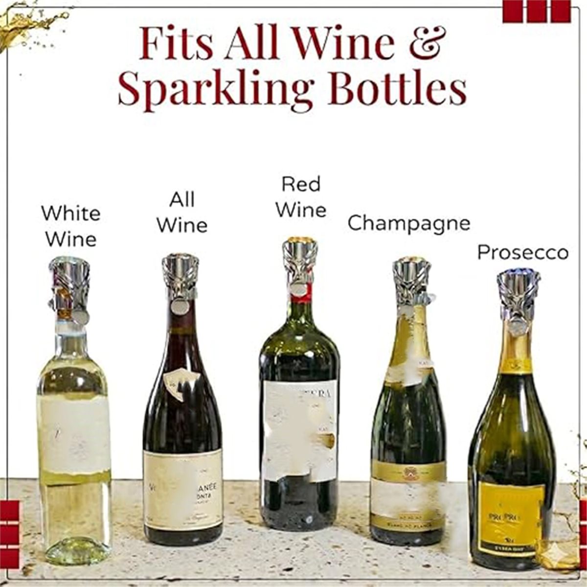 (A02R) Lot de 2 bouchons à vin - Wine & Beer Unlimited Spirits Photos avis et prix